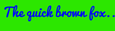 Image with Font Color 0000FF and Background Color 2CE700